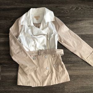 Michael Kors two tone belted trench coat